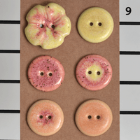 22-23mm porcelain buttons mix frangipani