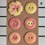 22-23mm porcelain buttons mix frangipani