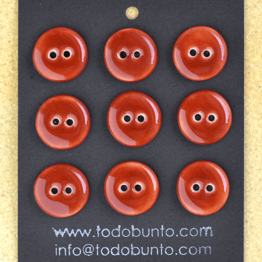 9 pcs. 17/18mm porcelain buttons cinnabar