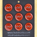 9 pcs. 17/18mm porcelain buttons cinnabar