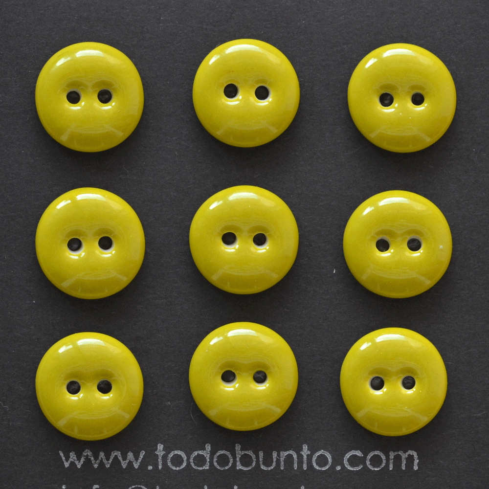 15-16 mm porcelain buttons lime