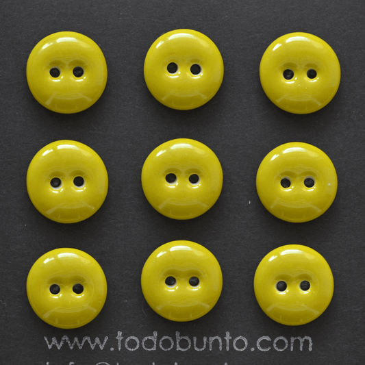 15-16 mm porcelain buttons lime