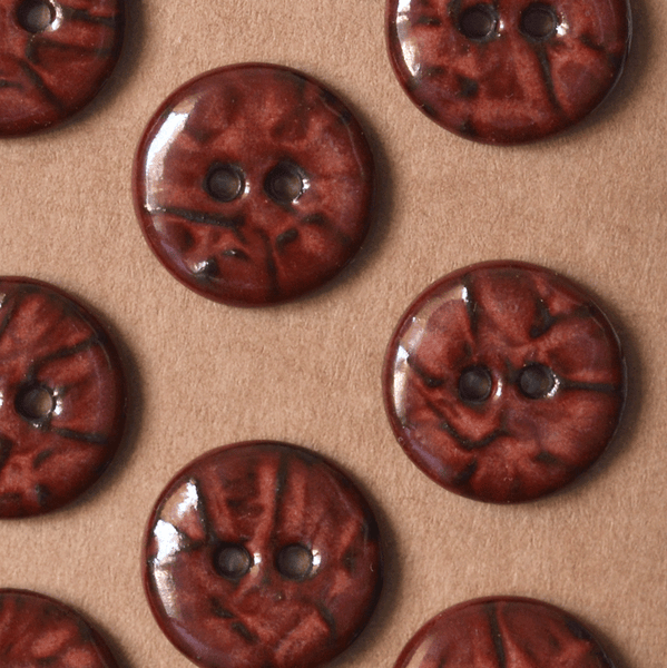 9 pcs. 17/18mm ceramic buttons cinnabar