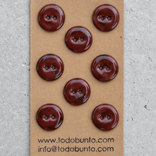 17-18mm ceramic buttons maroon