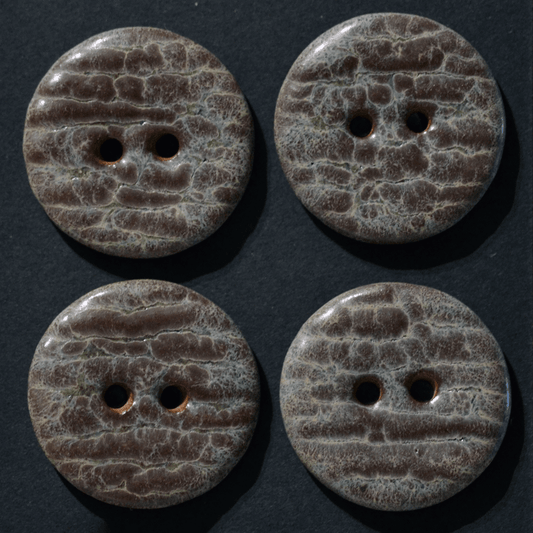 4 pcs. 23mm ceramic buttons bark
