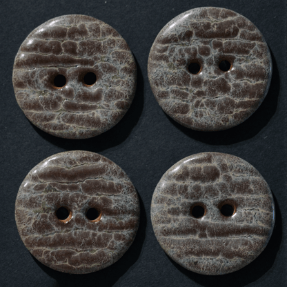 4 pcs. 23mm ceramic buttons bark