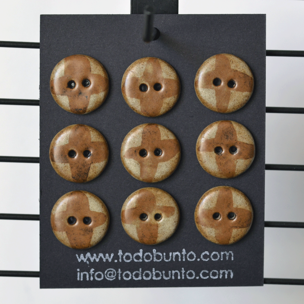 9 pcs. 18mm ceramic buttons Japan