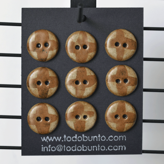 9 pcs. 18mm ceramic buttons Japan