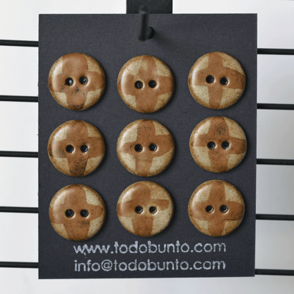 9 pcs. 18mm ceramic buttons Japan