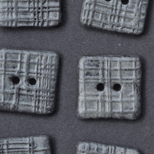 4 pcs. 20x20mm ceramic buttons charcoal