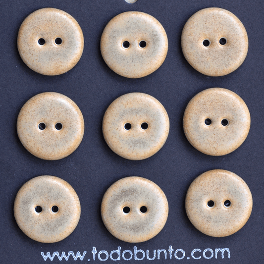 9 pcs 17-18mm porcelain buttons sand