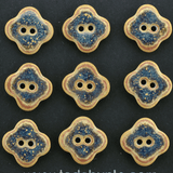 9 pcs. 18x18mm porcelain buttons Cordoba