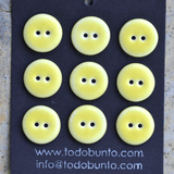 9 pcs. 18mm porcelain buttons candy yellow
