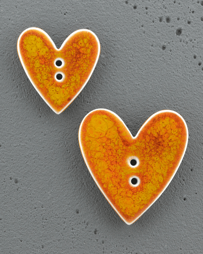 porcelain buttons hearts