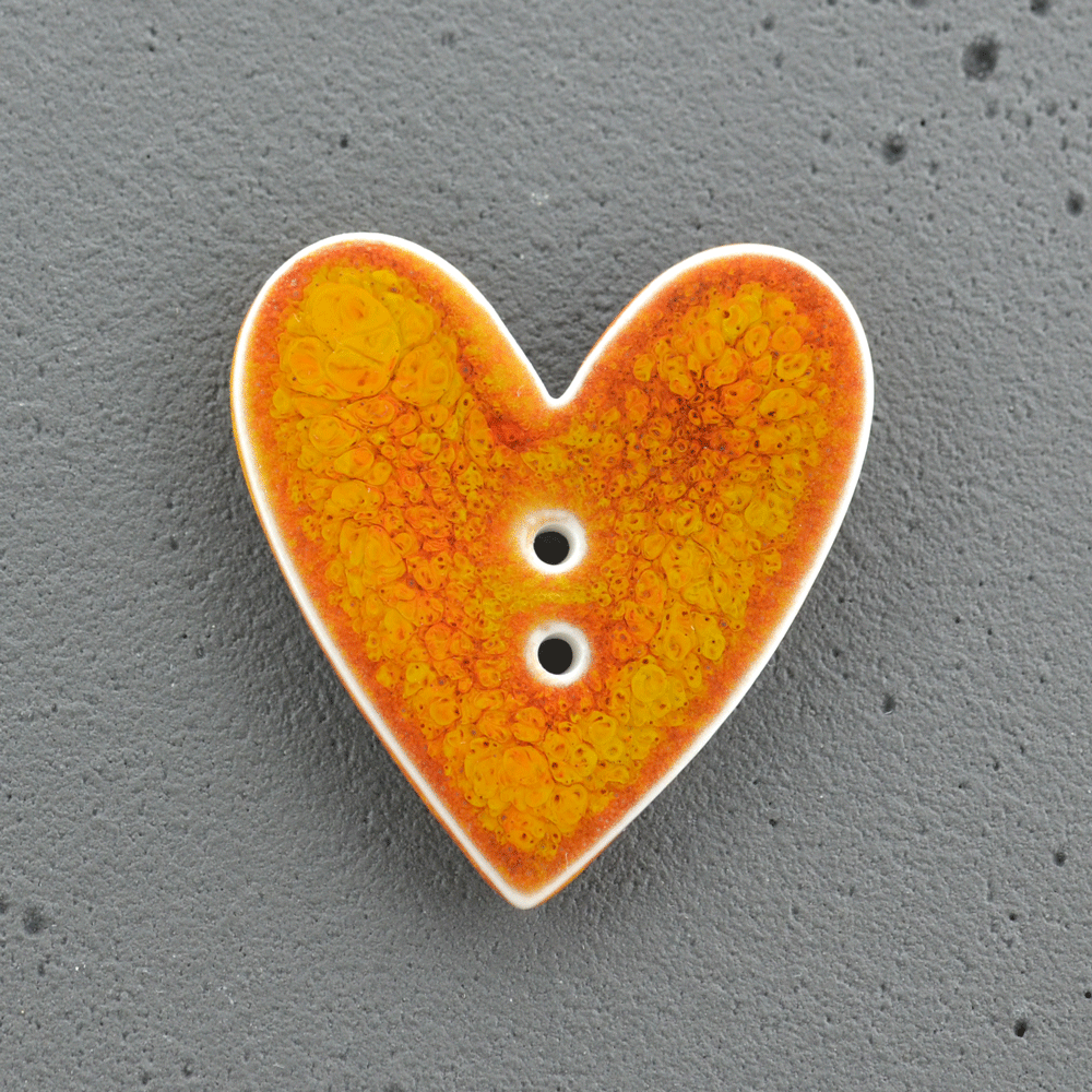 porcelain buttons hearts