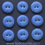9 pcs. 17-18mm porcelain buttons pacific blue