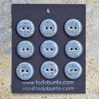 9 pcs 17-18mm porcelain buttons check (nimbus)