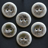 22-23 mm porcelain buttons taupe crystals