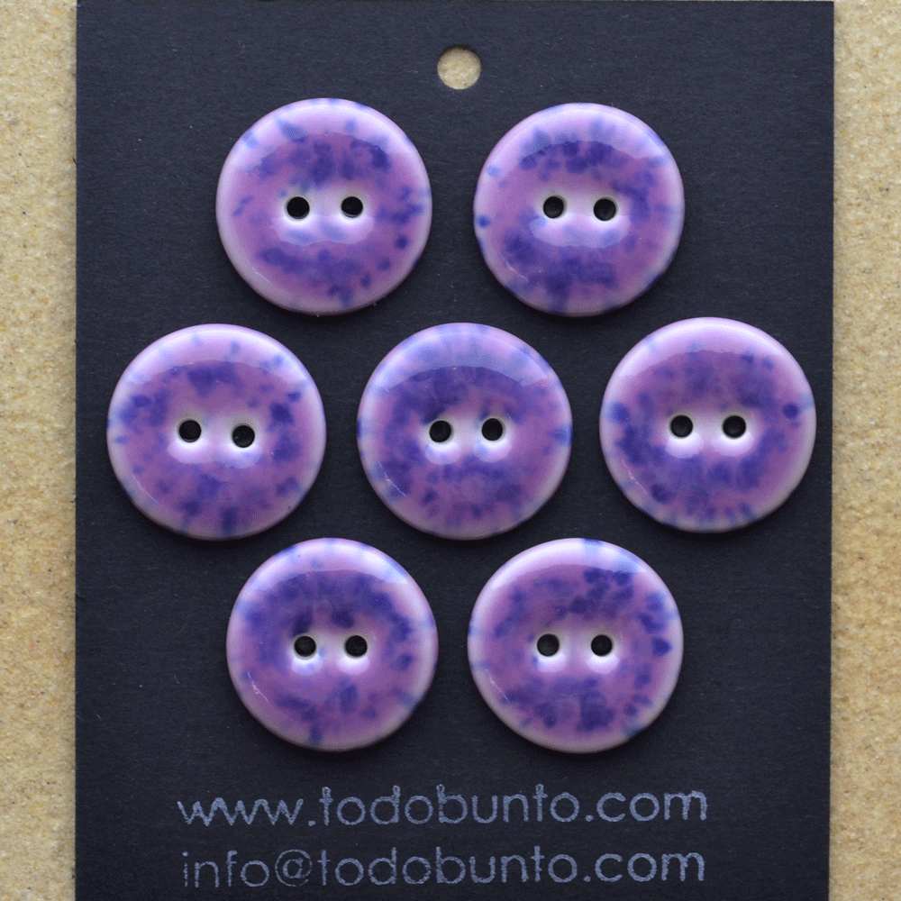 7 pcs. 20-21mm  porcelain  buttons grape