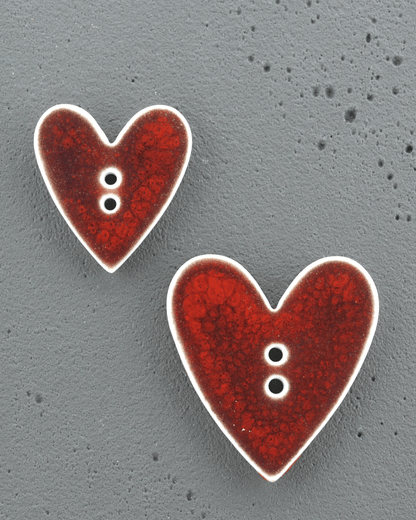 porcelain buttons hearts