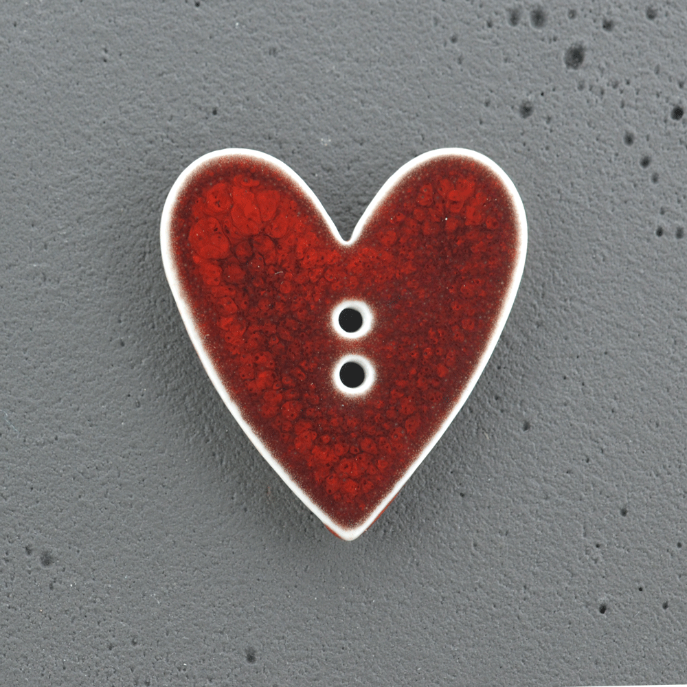 porcelain buttons hearts