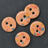 6pcs 25mm ceramic buttons apricot