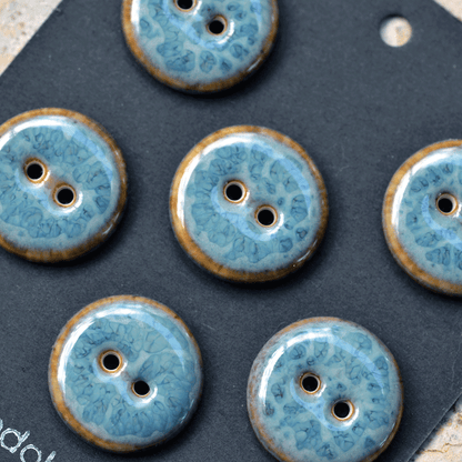 20mm porcelain buttons blue loft