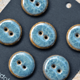 20mm porcelain buttons blue loft