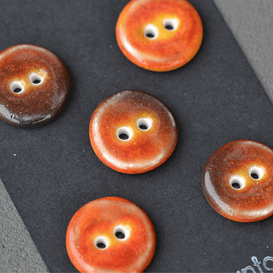5 pcs 18mm porcelain buttons lava
