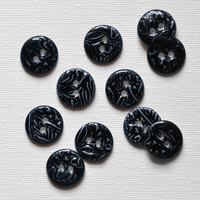 18mm Handmade Porzellanknöpfe Barock dunkel Navy