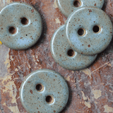 4 pcs. 27mm ceramic buttons rusty blue