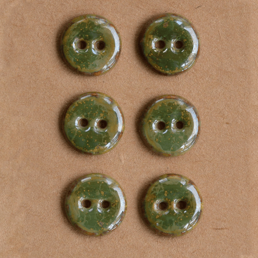 15/16mm ceramic buttons olive