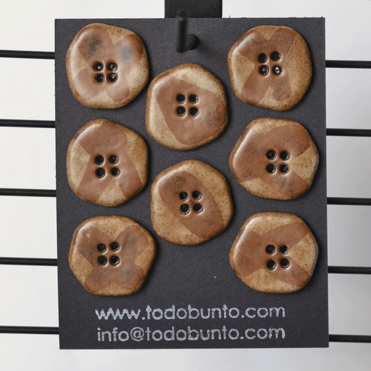 8 pcs. 23mm ceramic buttons Japan