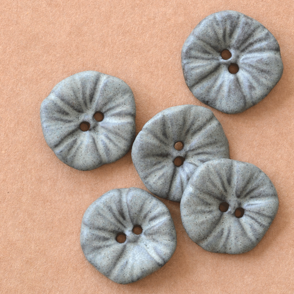 24-25mm ceramic buttons charcoal grey
