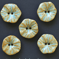5pcs. 21/22mm ceramic buttons flowers