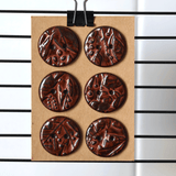 6 pcs. 29-30mm ceramic buttons cinnabar
