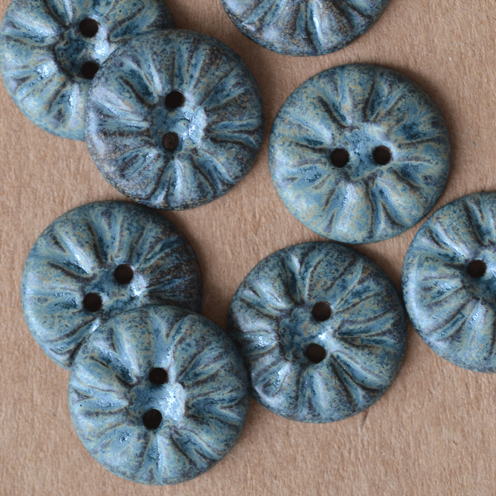 6pcs. 23mm ceramic buttons Birmingham light