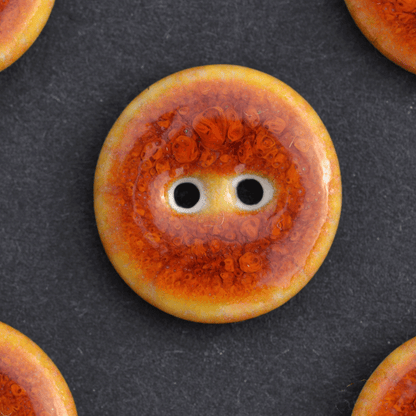 8 pcs.  17/18mm porcelain buttons orange solar