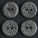 6 pcs. 22-23mm ceramic buttons charcoal