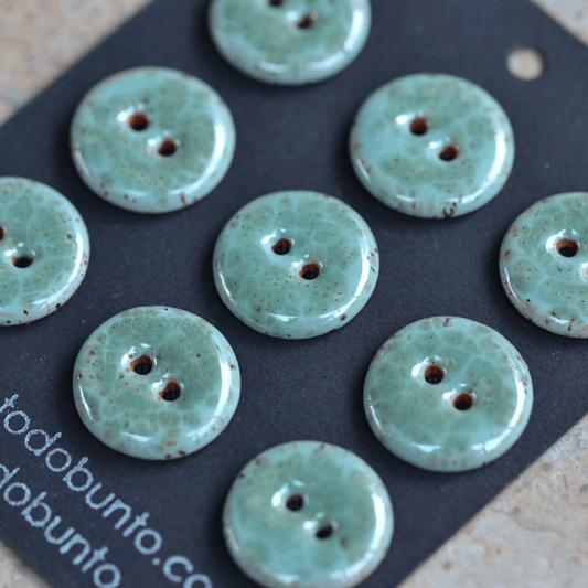 23mm ceramic buttons Robins Egg