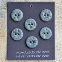 6 pcs. 18mm ceramic buttons Birmingham light