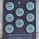 17/18mm ceramic buttons satin oribe