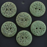 6 pcs. 23mm ceramic buttons moos