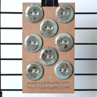 8 pcs. 22mm porcelain buttons spring