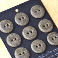 9 pcs 17-18mm ceramic buttons brown stone