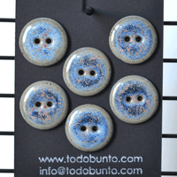 6 pcs. 23mm ceramic buttons universe