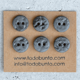 15-16mm ceramic buttons charcoal