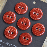7 pcs. 18mm ceramic buttons cinnabar