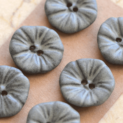 24-25mm ceramic buttons charcoal grey