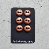 6x12 mm ceramic buttons sprinkled creme